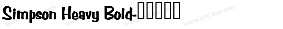 Simpson Heavy Bold字体转换